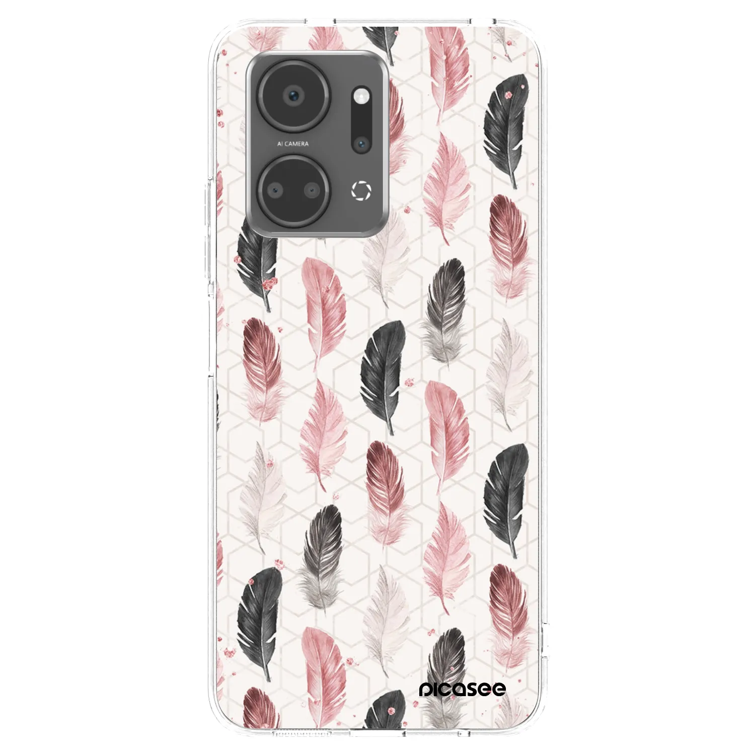 Picasee átlátszó szilikon tok az alábbi mobiltelefonokra Honor X7a - Feather 2