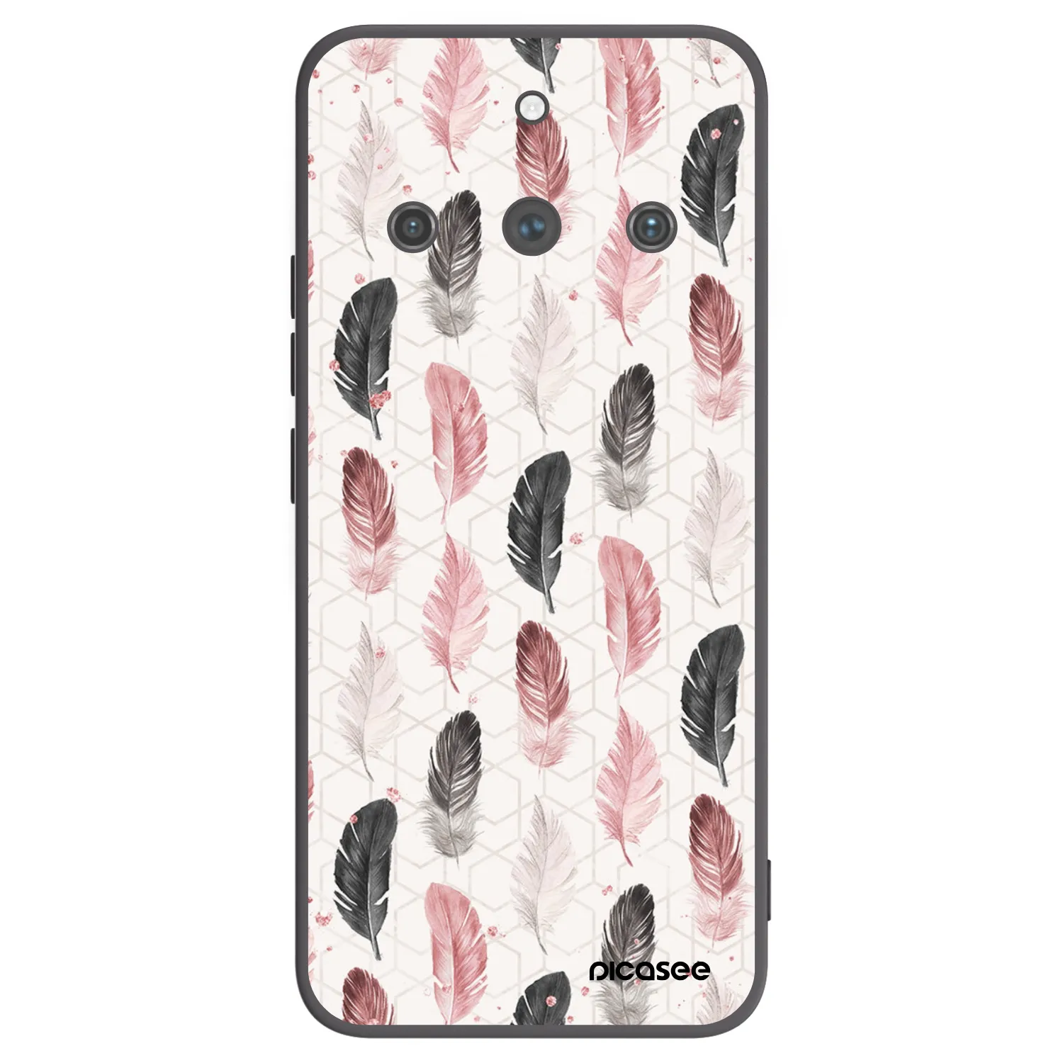 Picasee fekete szilikon tok az alábbi mobiltelefonokra Realme 11 Pro+ - Feather 2