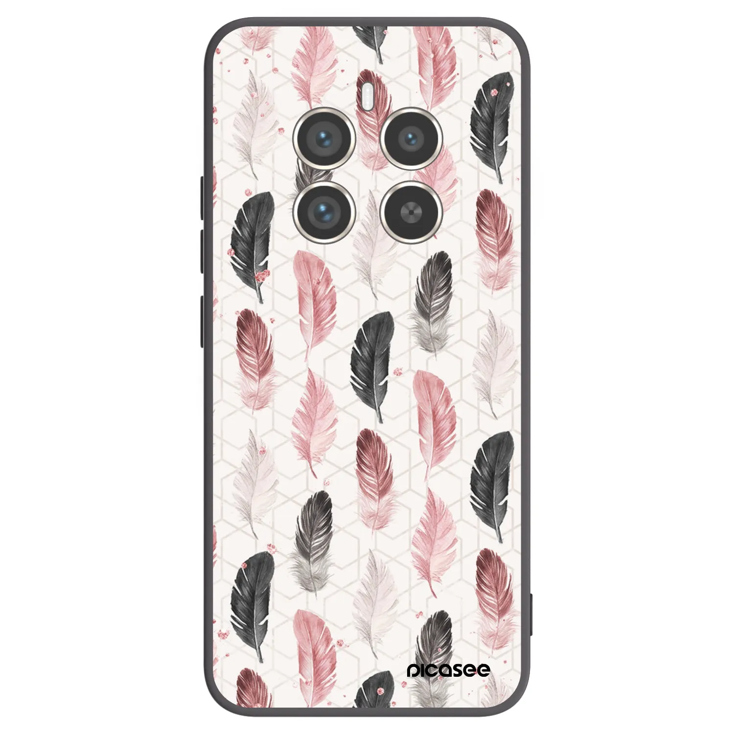 Picasee fekete szilikon tok az alábbi mobiltelefonokra Realme 12 Pro 5G - Feather 2