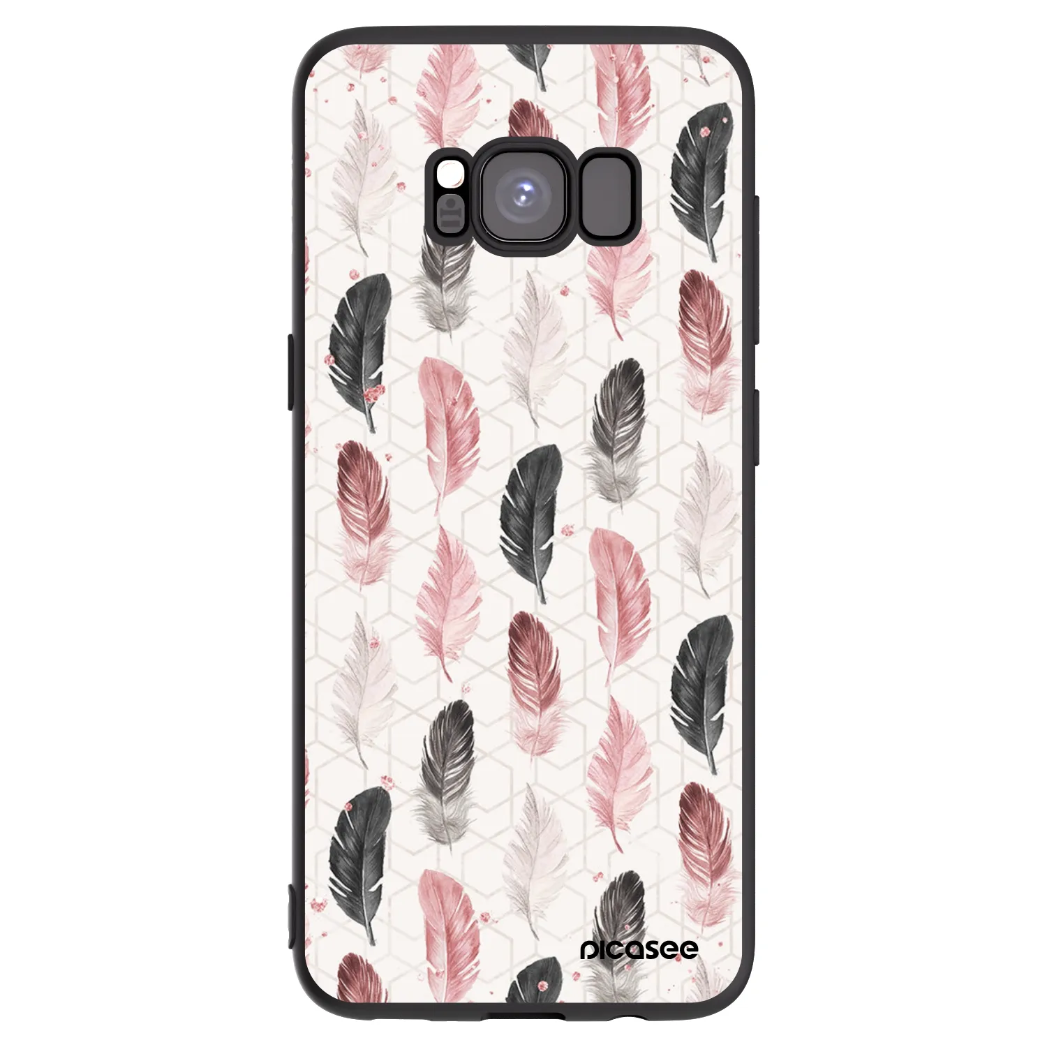 Picasee fekete szilikon tok az alábbi mobiltelefonokra Samsung Galaxy S8 G950F - Feather 2