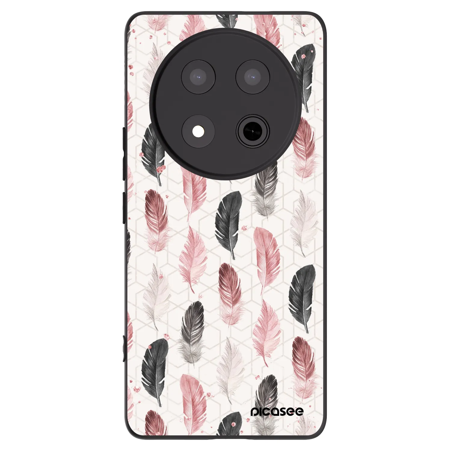 Picasee fekete szilikon tok az alábbi mobiltelefonokra Honor Magic7 Lite 5G - Feather 2
