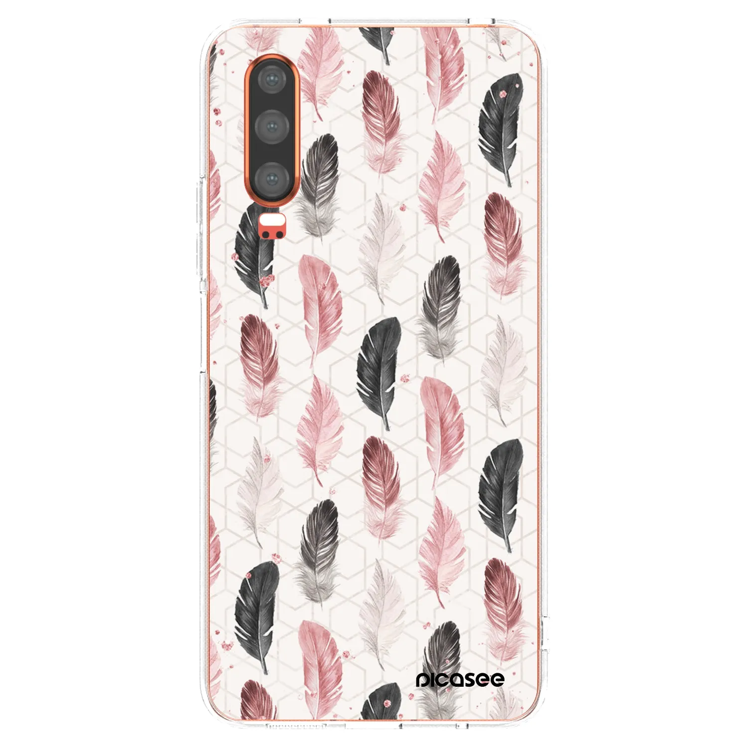 Picasee átlátszó szilikon tok az alábbi mobiltelefonokra Huawei P30 - Feather 2