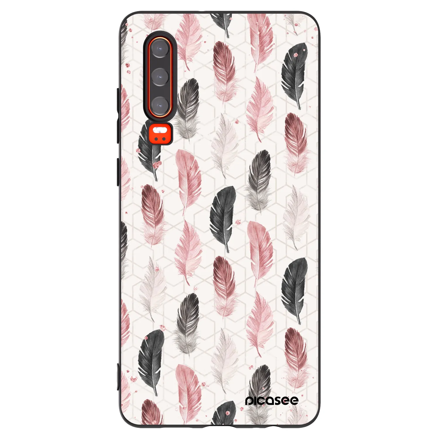 Picasee fekete szilikon tok az alábbi mobiltelefonokra Huawei P30 - Feather 2