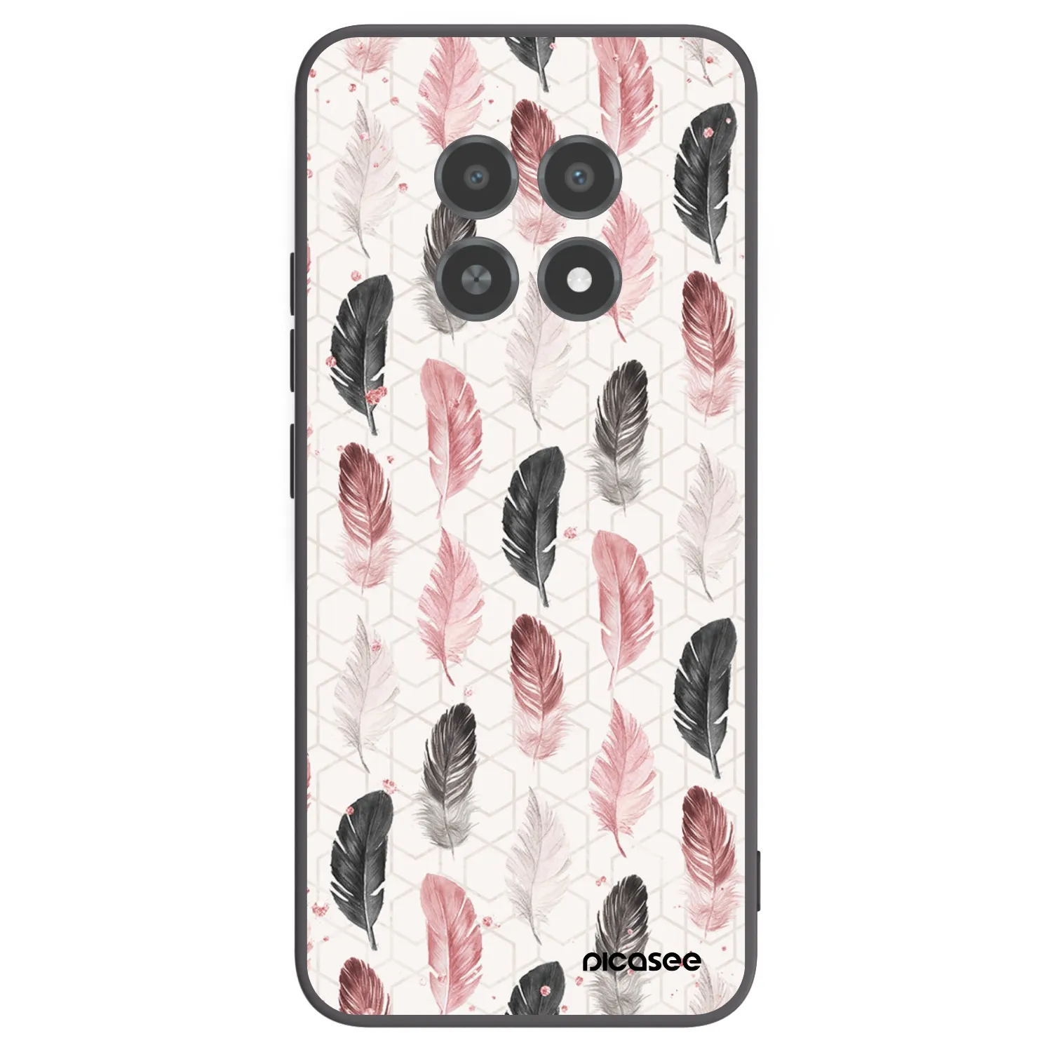 Picasee fekete szilikon tok az alábbi mobiltelefonokra Realme 12X - Feather 2