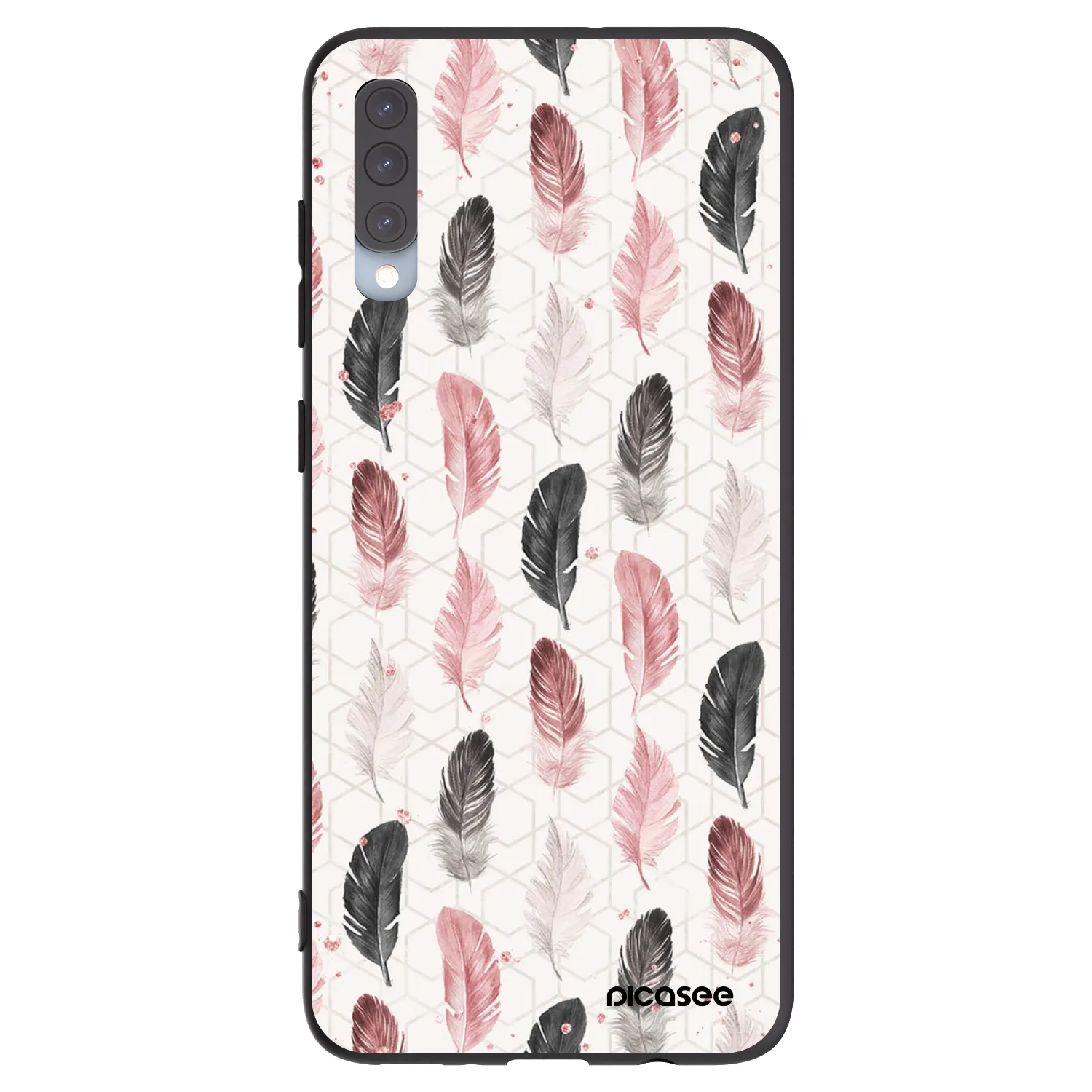 Picasee fekete szilikon tok az alábbi mobiltelefonokra Samsung Galaxy A70 A705F - Feather 2