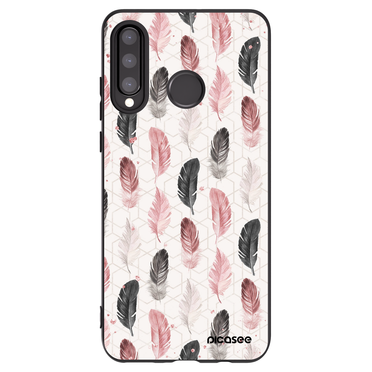 Picasee fekete szilikon tok az alábbi mobiltelefonokra Huawei P30 Lite - Feather 2