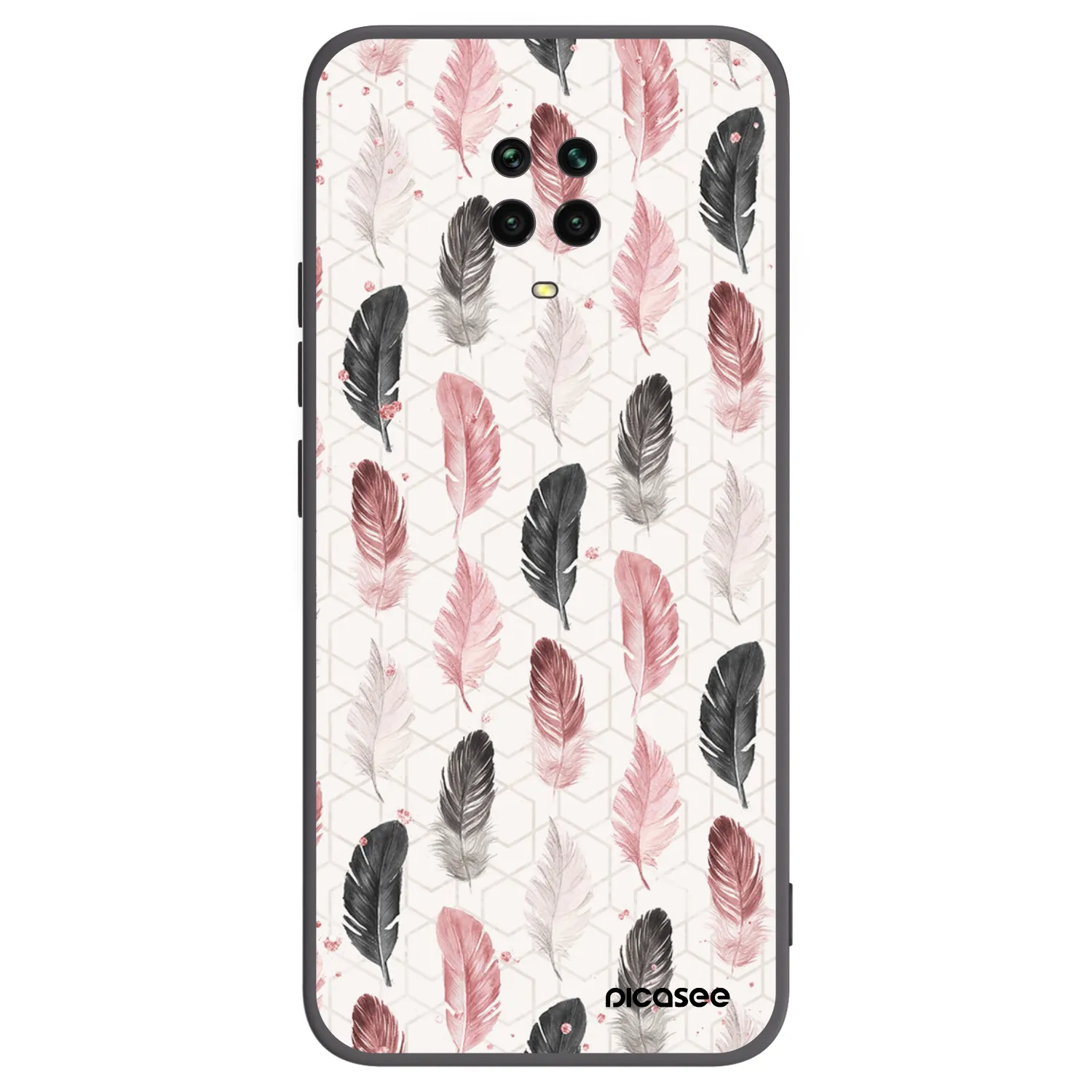 Picasee fekete szilikon tok az alábbi mobiltelefonokra Xiaomi Redmi Note 9 Pro - Feather 2