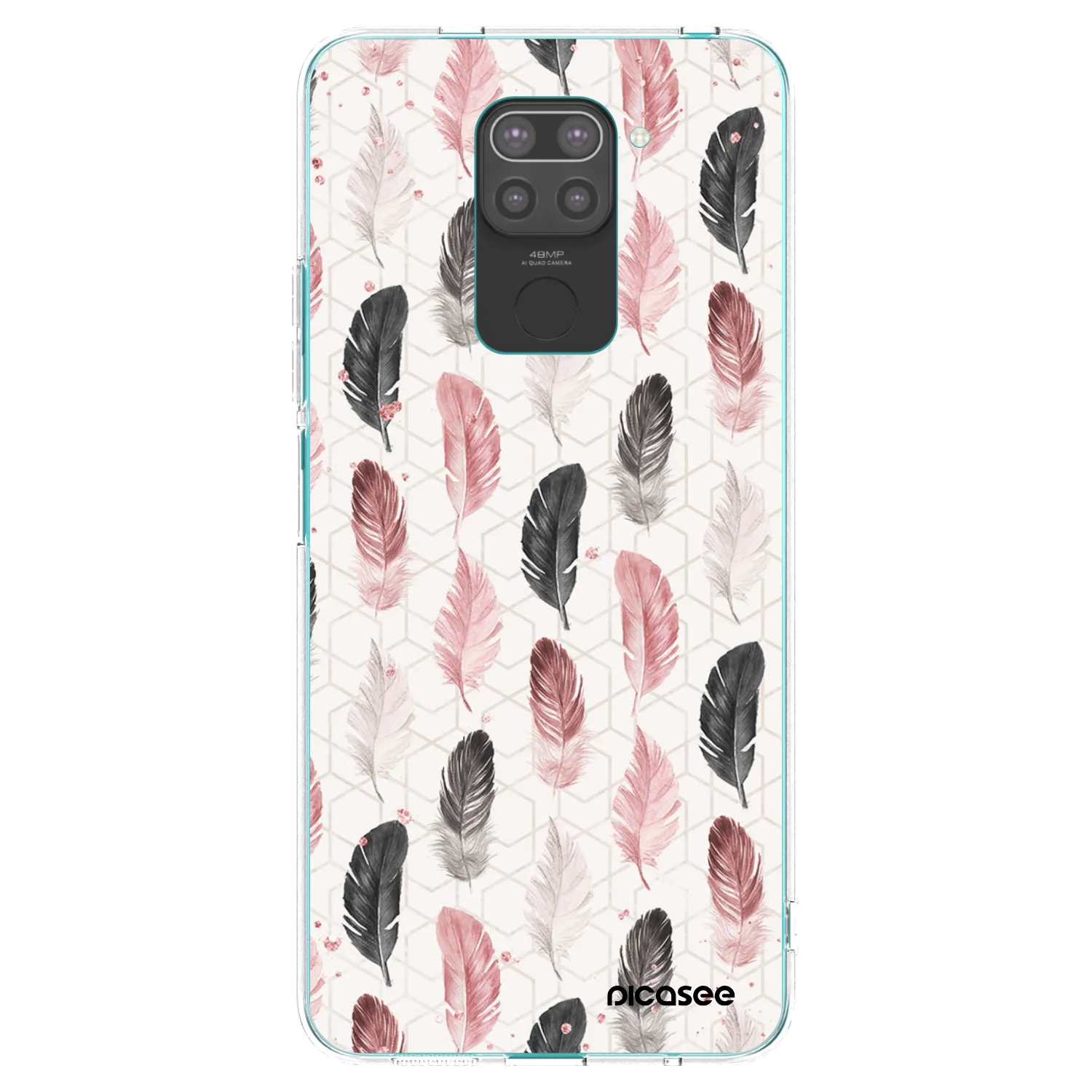 Picasee fekete szilikon tok az alábbi mobiltelefonokra Xiaomi Redmi Note 9 - Feather 2