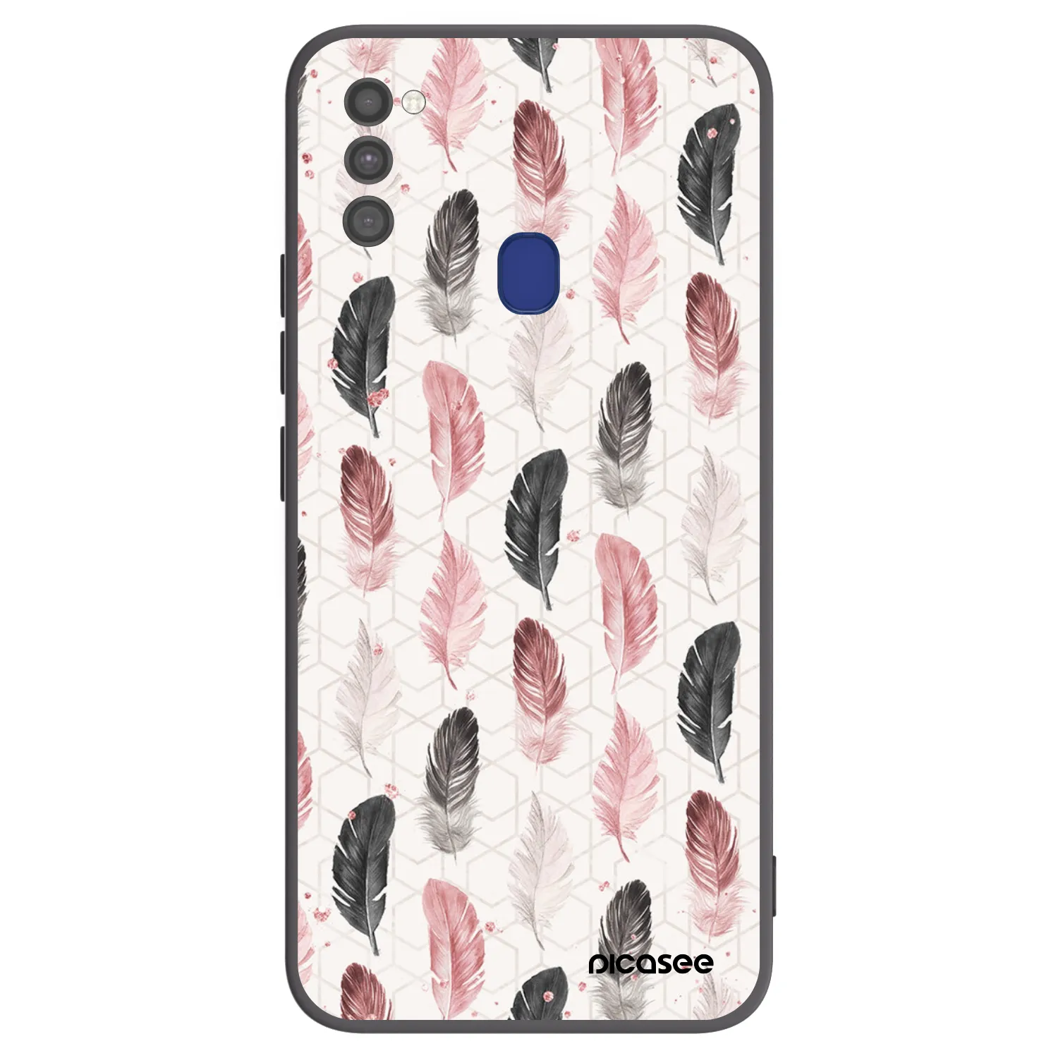 Picasee fekete szilikon tok az alábbi mobiltelefonokra Samsung Galaxy M21 M215F - Feather 2