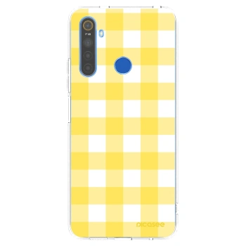 Picasee átlátszó szilikon tok az alábbi mobiltelefonokra Realme 5 - Gride lemon