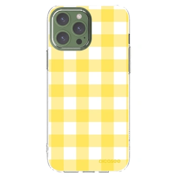 Picasee átlátszó szilikon tok az alábbi mobiltelefonokra Apple iPhone 13 Pro Max - Gride lemon