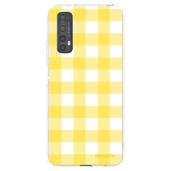 Picasee átlátszó szilikon tok az alábbi mobiltelefonokra Realme 7 - Gride lemon