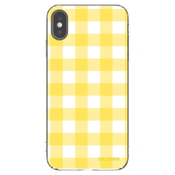 Picasee átlátszó szilikon tok az alábbi mobiltelefonokra Apple iPhone XS Max - Gride lemon