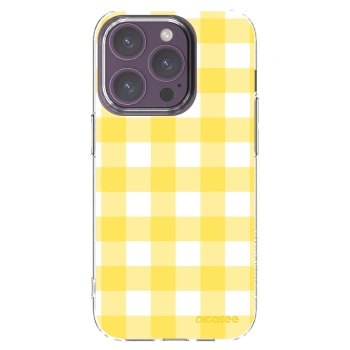 Picasee átlátszó szilikon tok az alábbi mobiltelefonokra Apple iPhone 14 Pro - Gride lemon