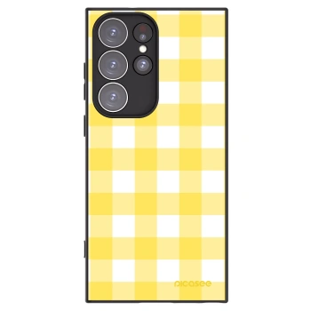 Picasee fekete szilikon tok az alábbi mobiltelefonokra Samsung Galaxy S23 Ultra 5G - Gride lemon