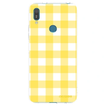 Picasee átlátszó szilikon tok az alábbi mobiltelefonokra Huawei Y7 2019 - Gride lemon