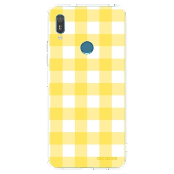 Picasee átlátszó szilikon tok az alábbi mobiltelefonokra Huawei Y6 2019 - Gride lemon