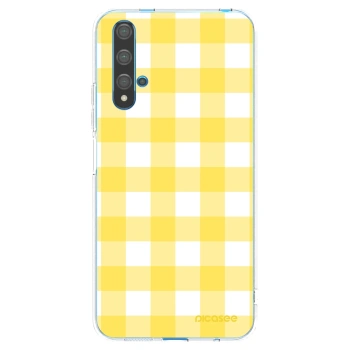 Picasee átlátszó szilikon tok az alábbi mobiltelefonokra Huawei Nova 5T - Gride lemon