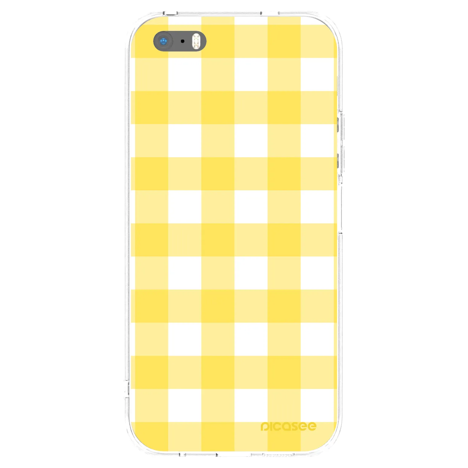 Picasee átlátszó szilikon tok az alábbi mobiltelefonokra Apple iPhone 5/5S/SE - Gride lemon