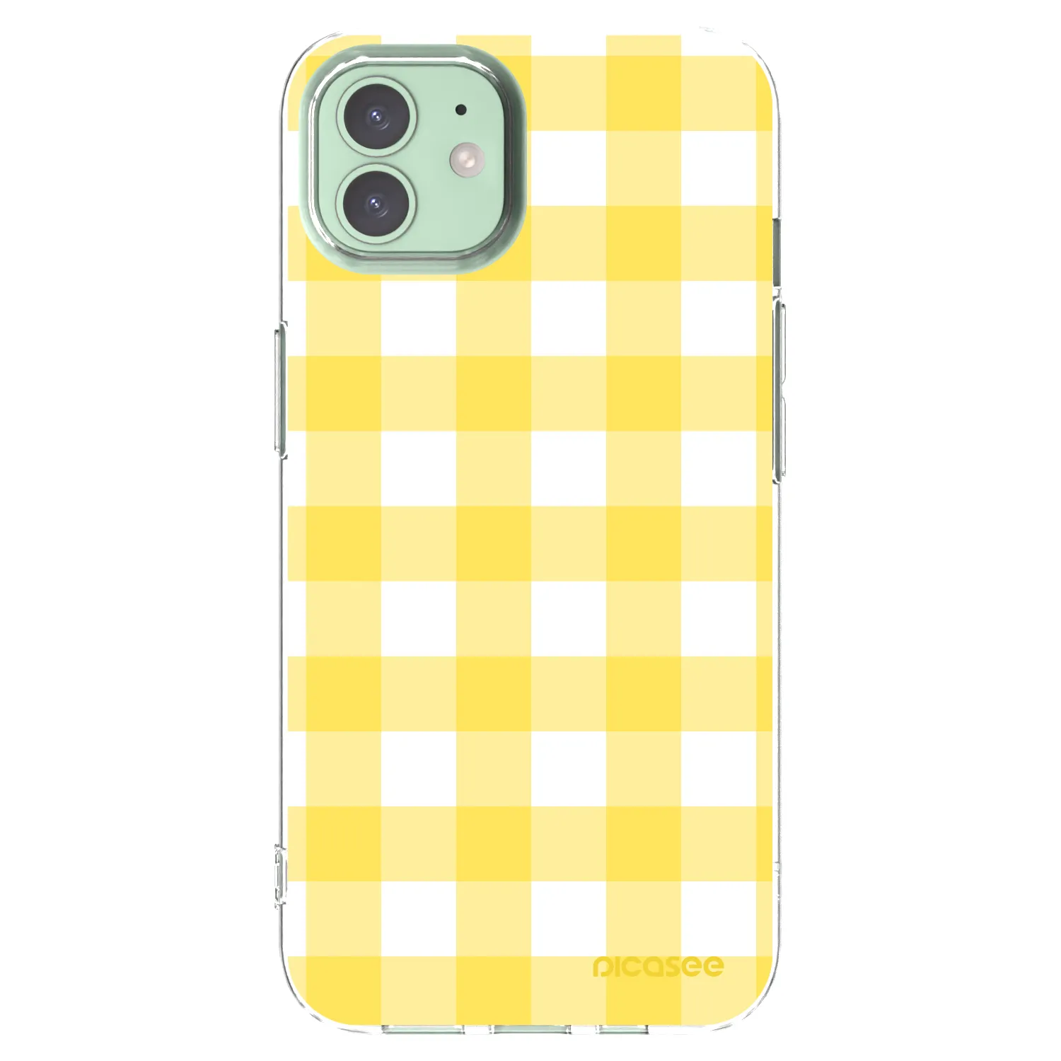Picasee átlátszó szilikon tok az alábbi mobiltelefonokra Apple iPhone 12 Pro - Gride lemon