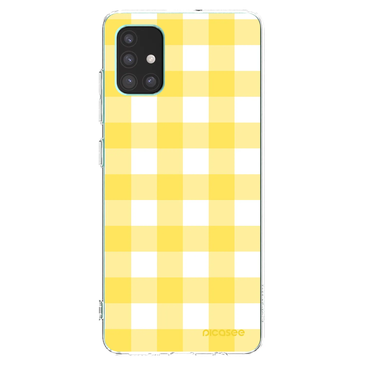 Picasee átlátszó szilikon tok az alábbi mobiltelefonokra Samsung Galaxy M51 M515F - Gride lemon