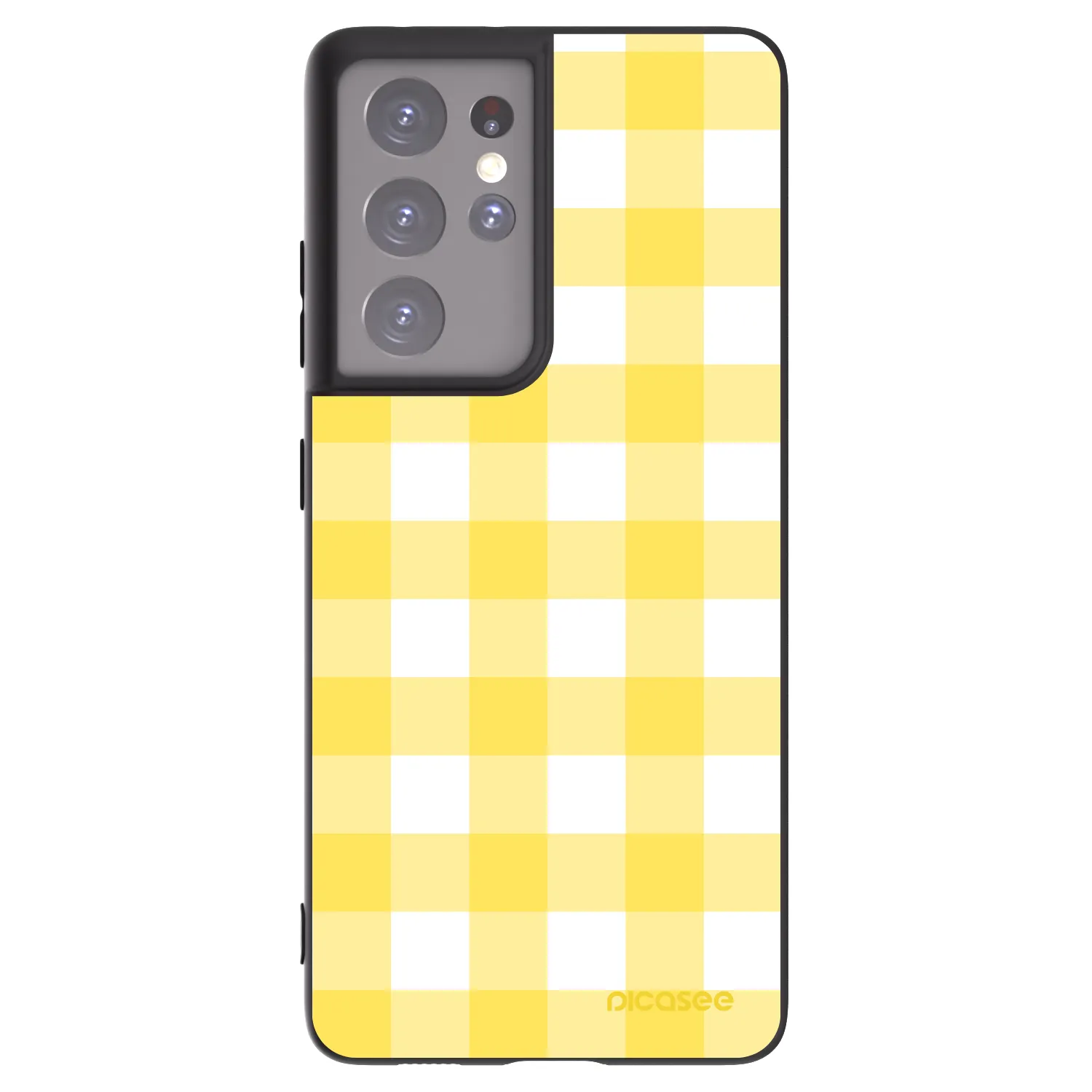 Picasee fekete szilikon tok az alábbi mobiltelefonokra Samsung Galaxy S21 Ultra 5G G998B - Gride lemon