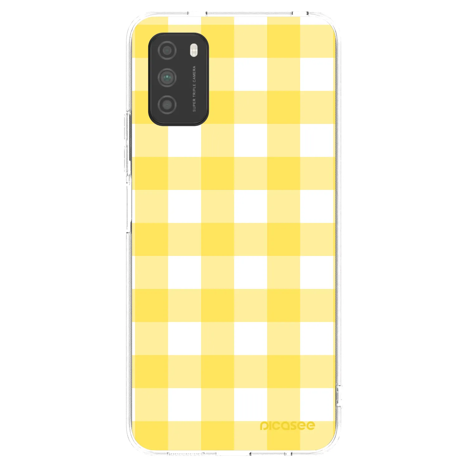 Picasee átlátszó szilikon tok az alábbi mobiltelefonokra Xiaomi Poco M3 - Gride lemon