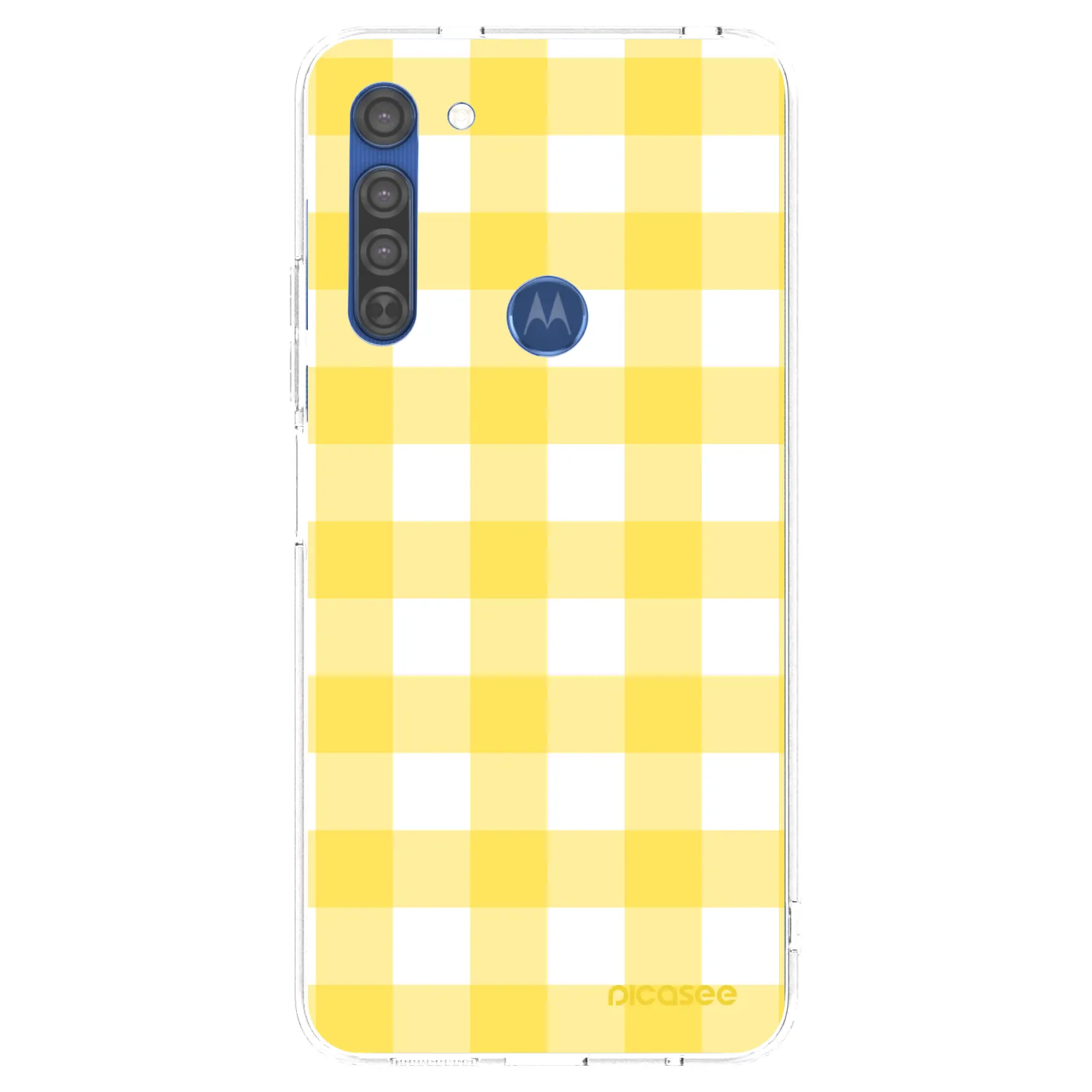 Picasee átlátszó szilikon tok az alábbi mobiltelefonokra Motorola Moto G8 - Gride lemon
