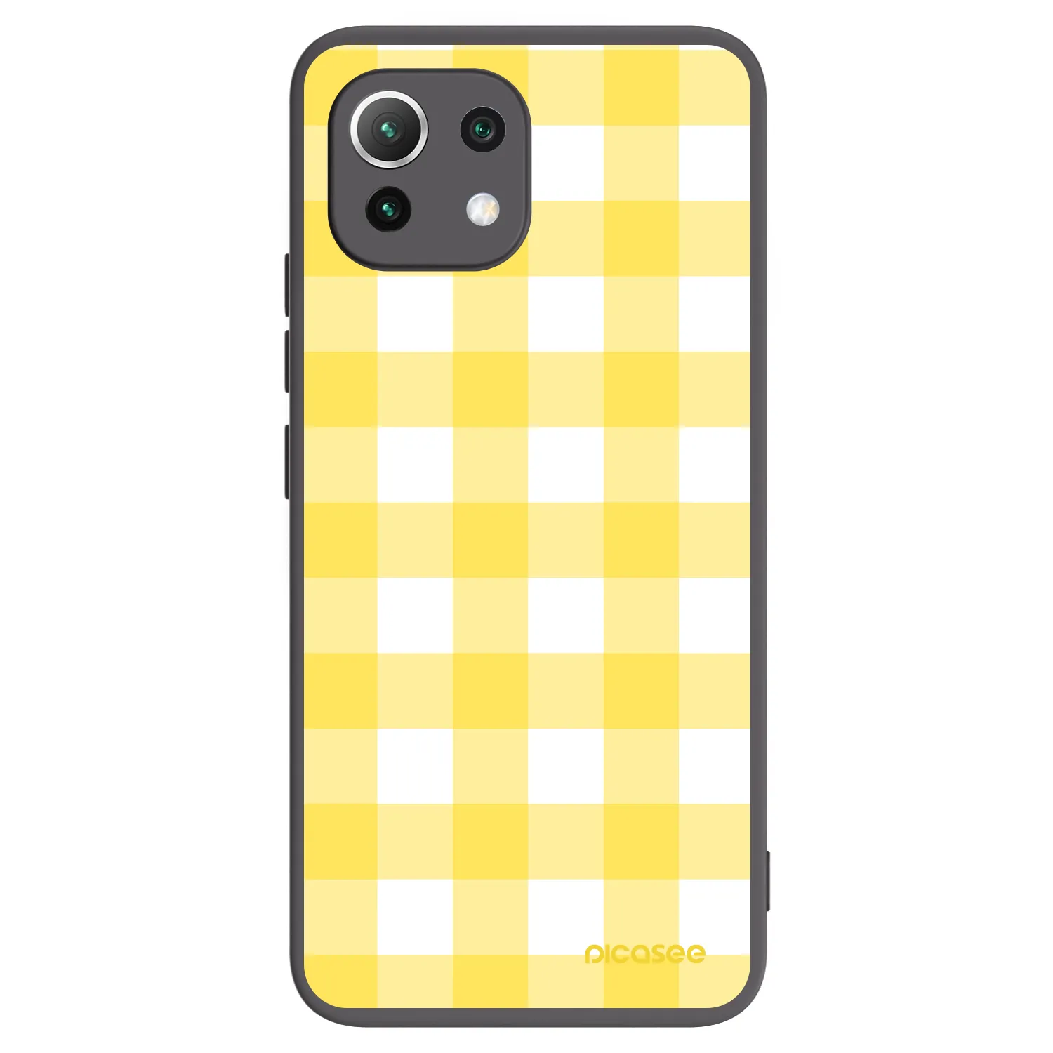 Picasee fekete szilikon tok az alábbi mobiltelefonokra Xiaomi Mi 11 Lite - Gride lemon