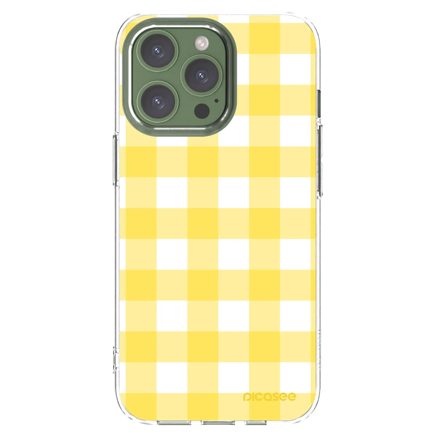Picasee átlátszó szilikon tok az alábbi mobiltelefonokra Apple iPhone 13 Pro - Gride lemon