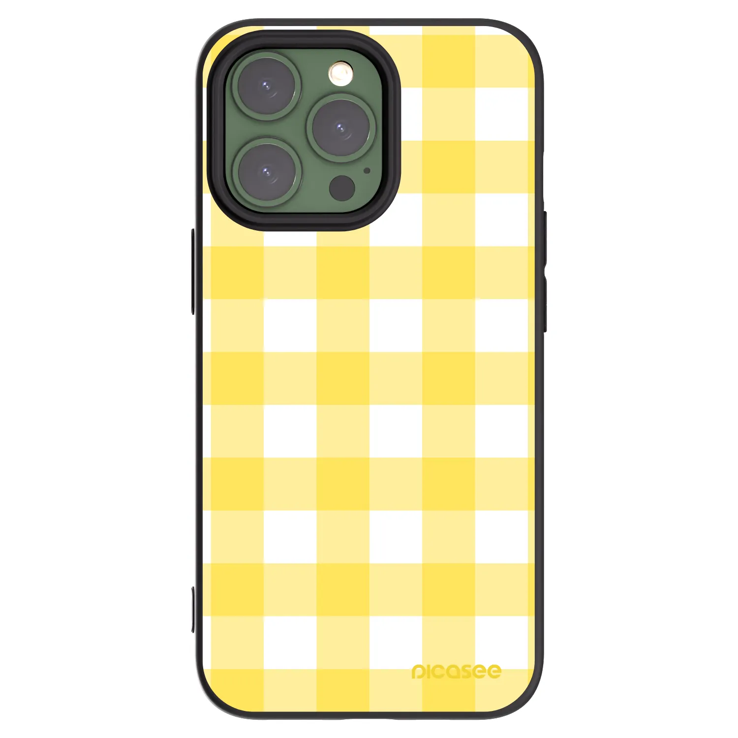 Picasee fekete szilikon tok az alábbi mobiltelefonokra Apple iPhone 13 Pro - Gride lemon