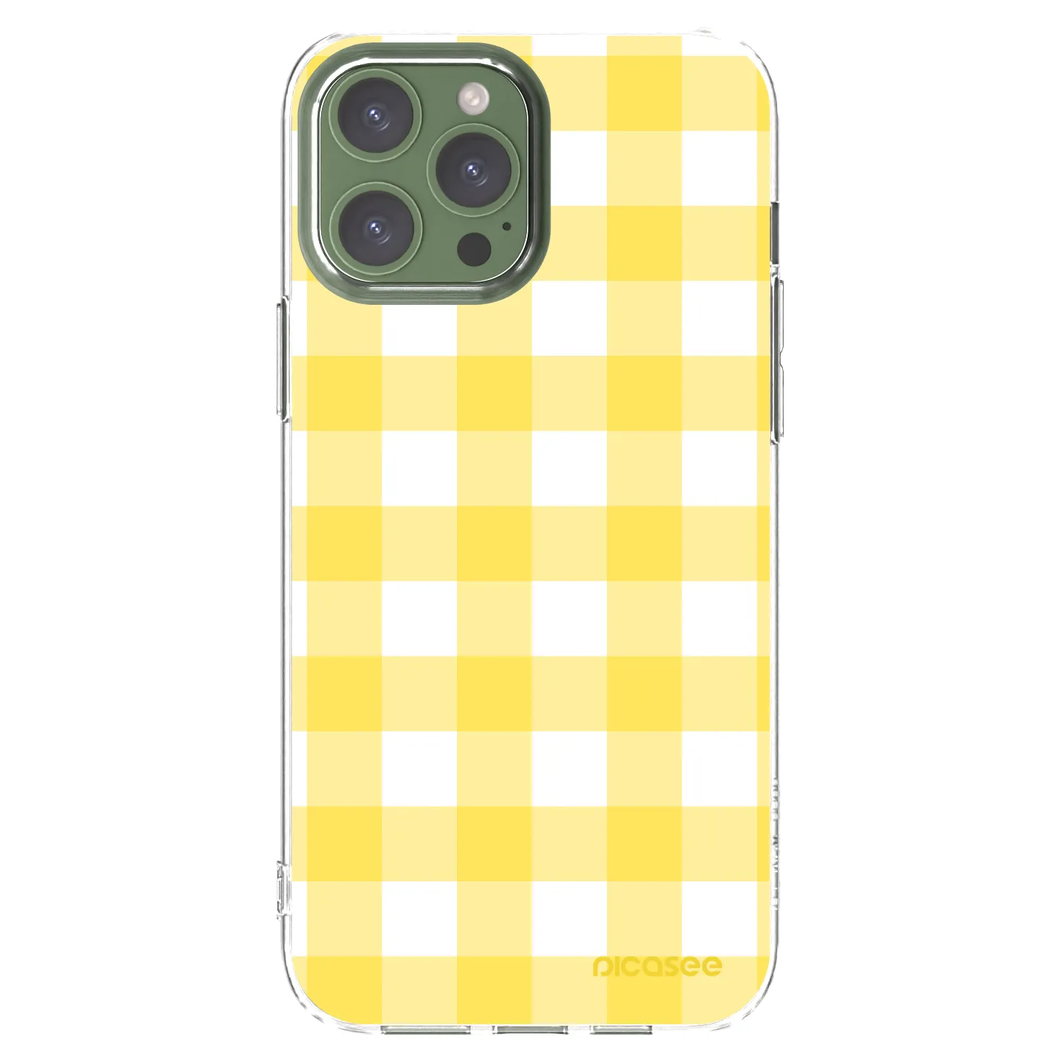 Picasee átlátszó szilikon tok az alábbi mobiltelefonokra Apple iPhone 13 Pro Max - Gride lemon