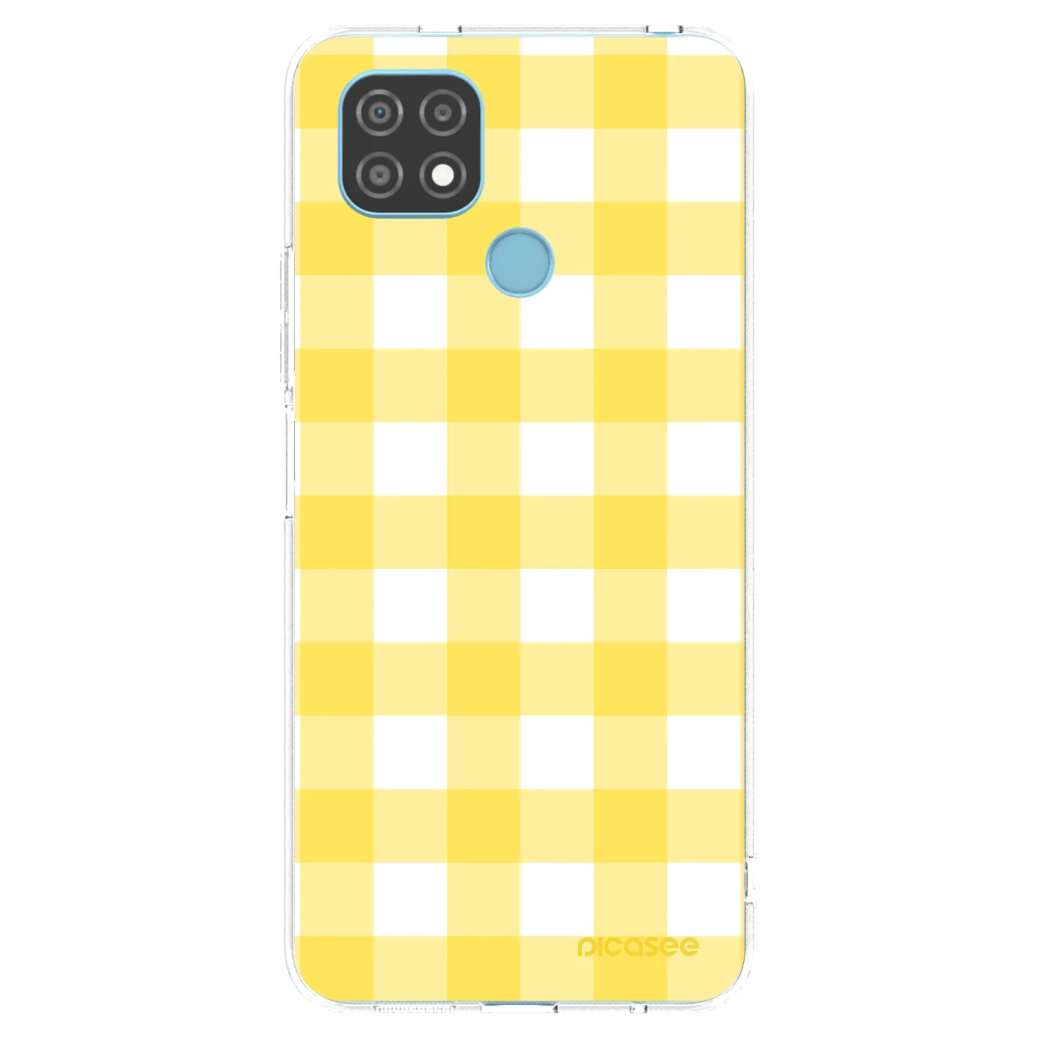 Picasee átlátszó szilikon tok az alábbi mobiltelefonokra Realme C21 - Gride lemon