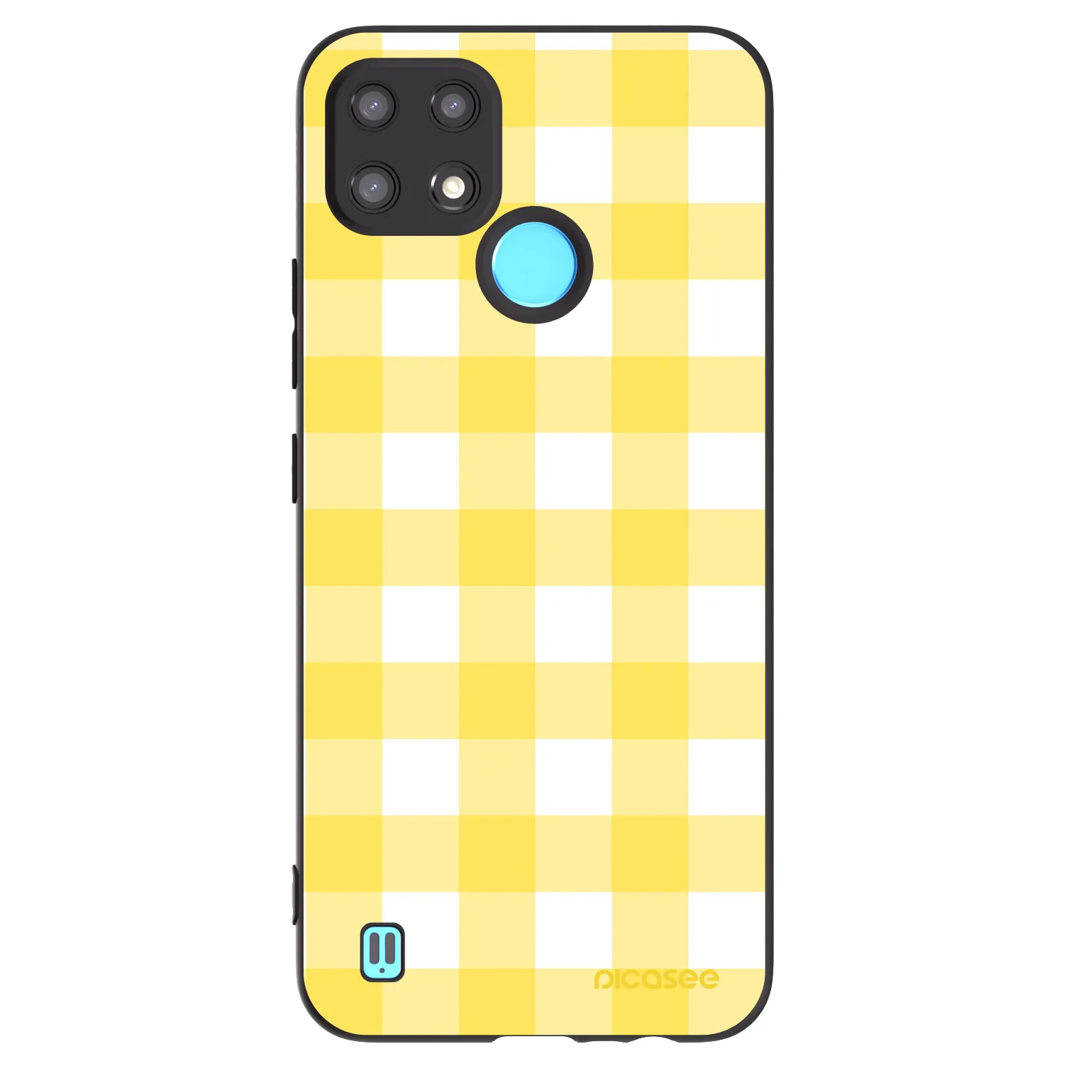 Picasee fekete szilikon tok az alábbi mobiltelefonokra Realme C21 - Gride lemon