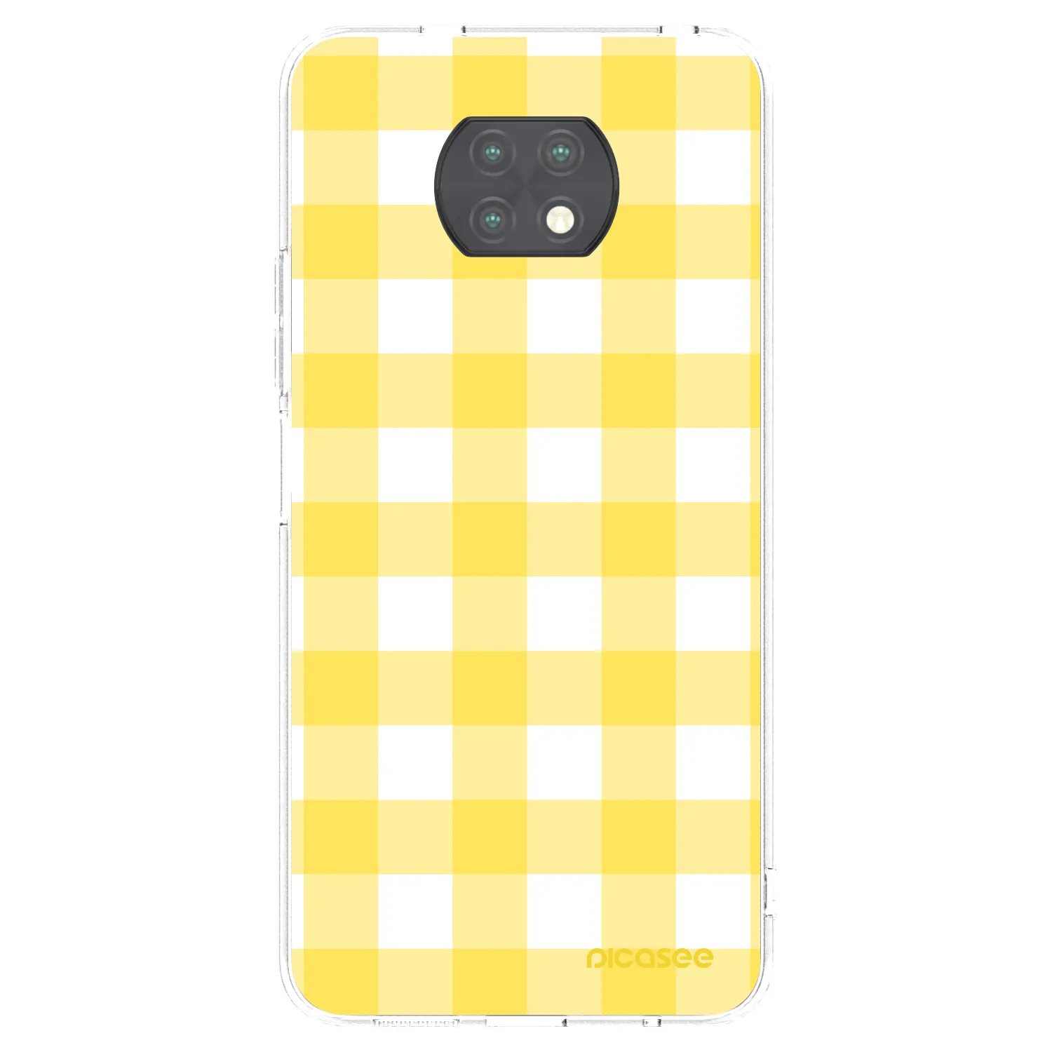 Picasee átlátszó szilikon tok az alábbi mobiltelefonokra Xiaomi Redmi Note 9T - Gride lemon