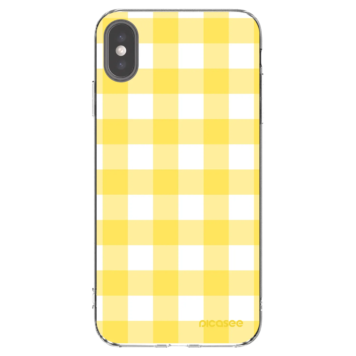 Picasee átlátszó szilikon tok az alábbi mobiltelefonokra Apple iPhone XS Max - Gride lemon