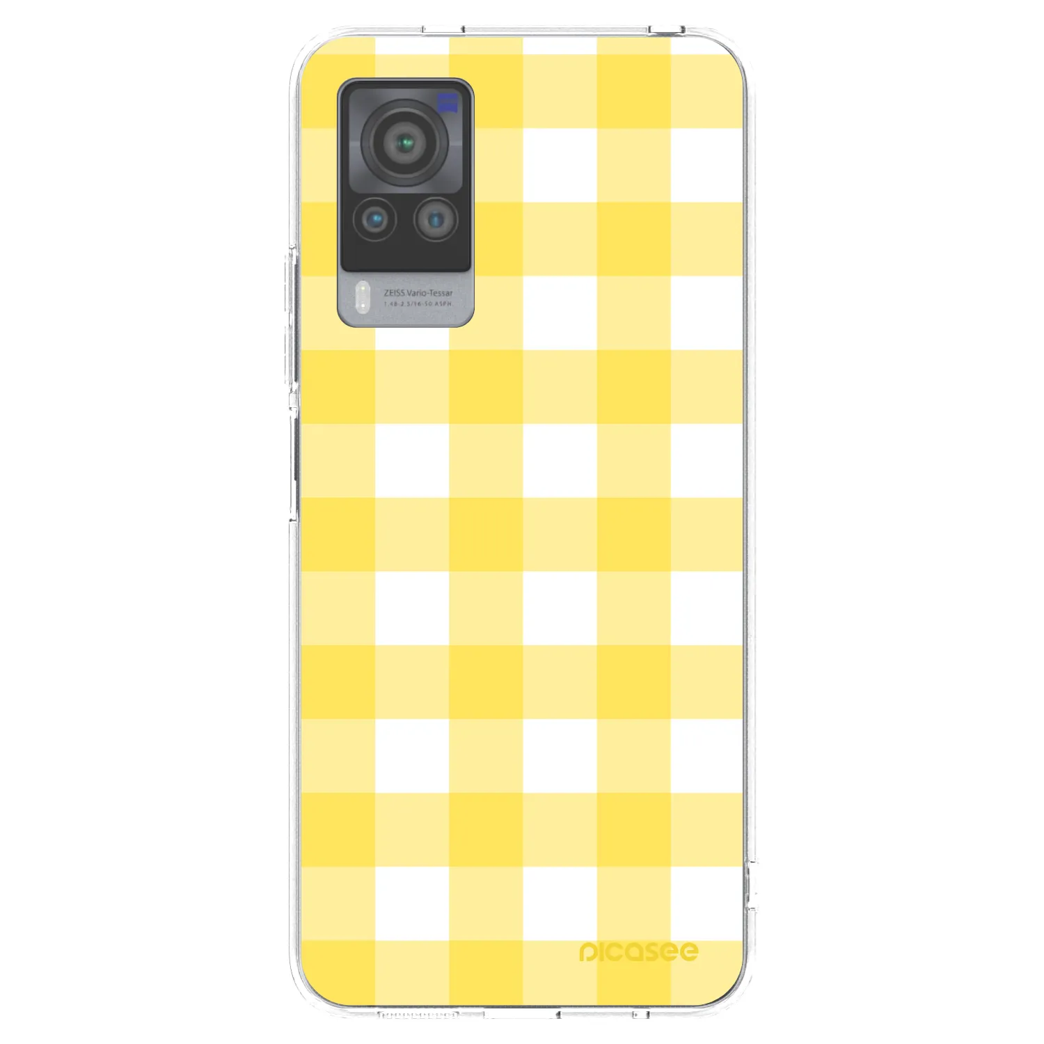 Picasee átlátszó szilikon tok az alábbi mobiltelefonokra Vivo X60 Pro 5G - Gride lemon