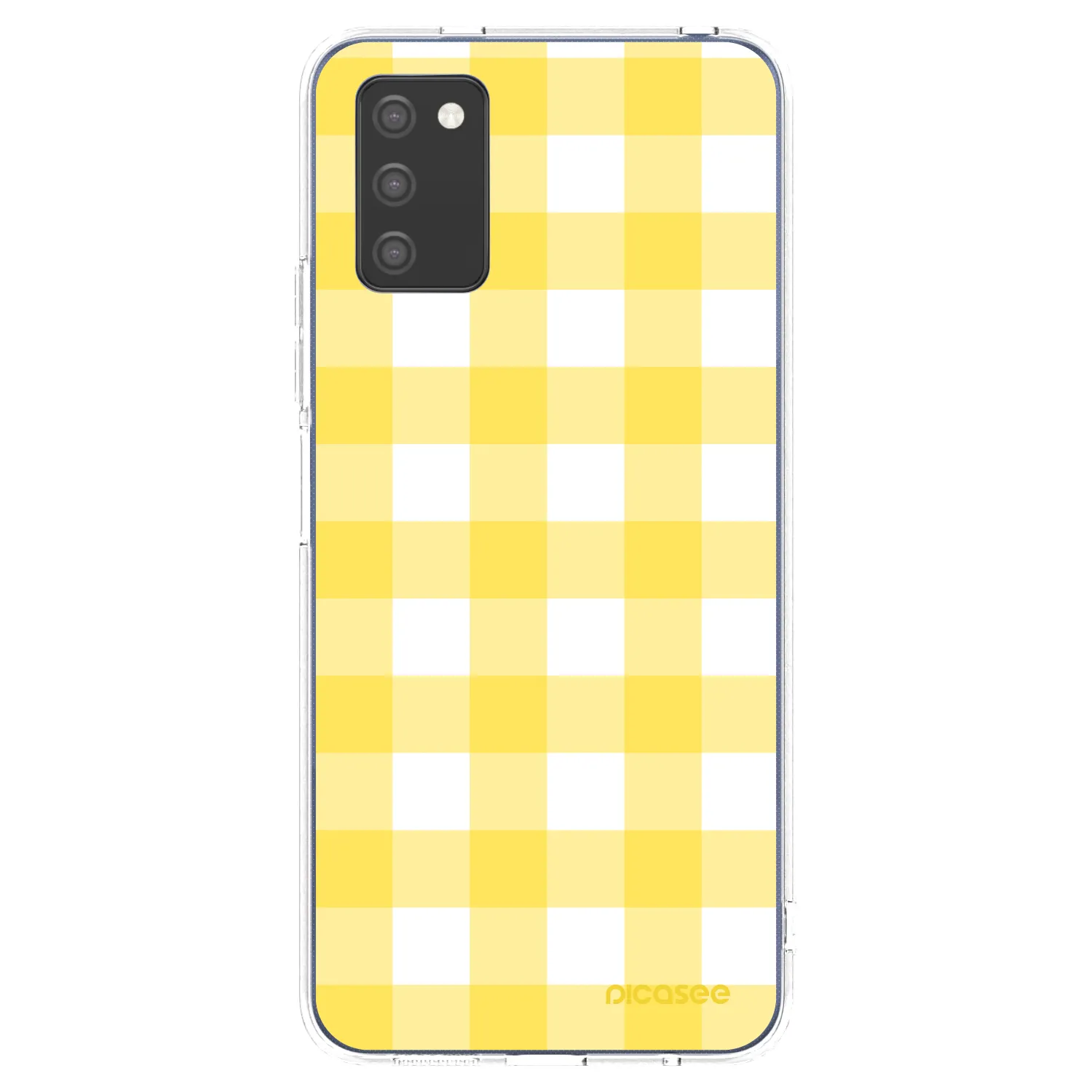 Picasee átlátszó szilikon tok az alábbi mobiltelefonokra Samsung Galaxy A03s A037G - Gride lemon