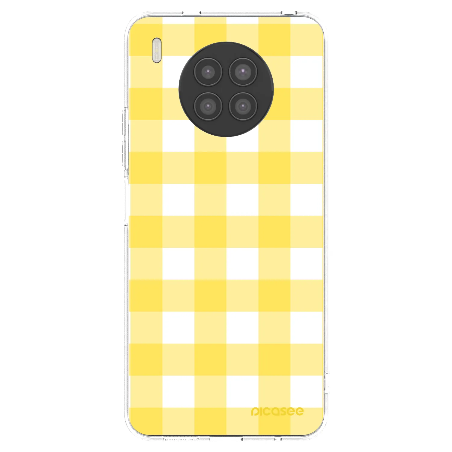 Picasee átlátszó szilikon tok az alábbi mobiltelefonokra Huawei Nova 8i - Gride lemon