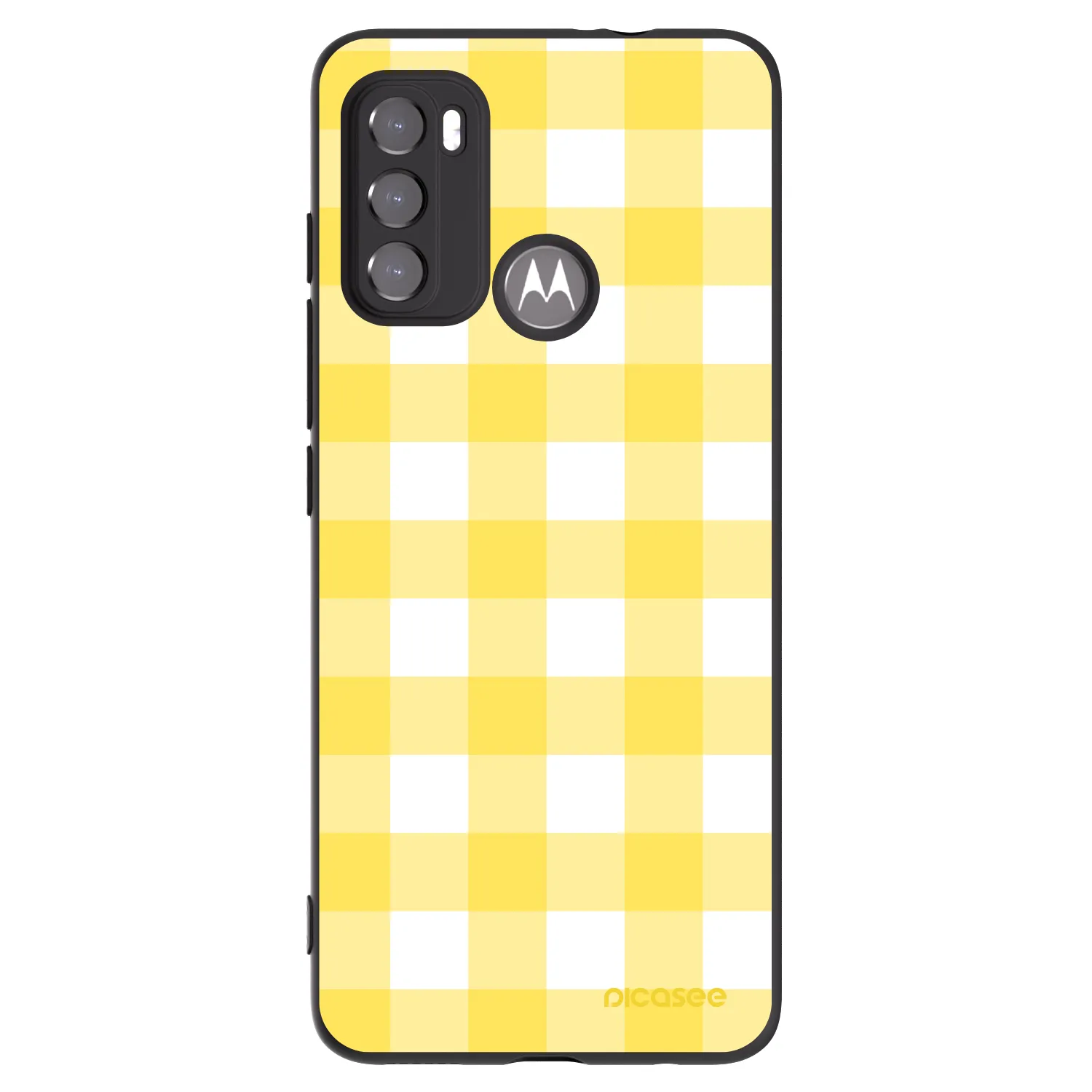 Picasee fekete szilikon tok az alábbi mobiltelefonokra Motorola Moto G60 - Gride lemon