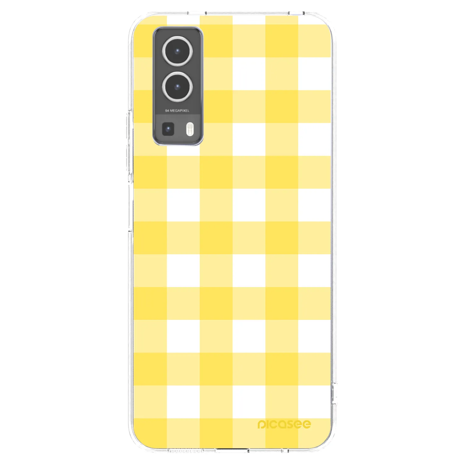 Picasee átlátszó szilikon tok az alábbi mobiltelefonokra Vivo Y72 5G - Gride lemon