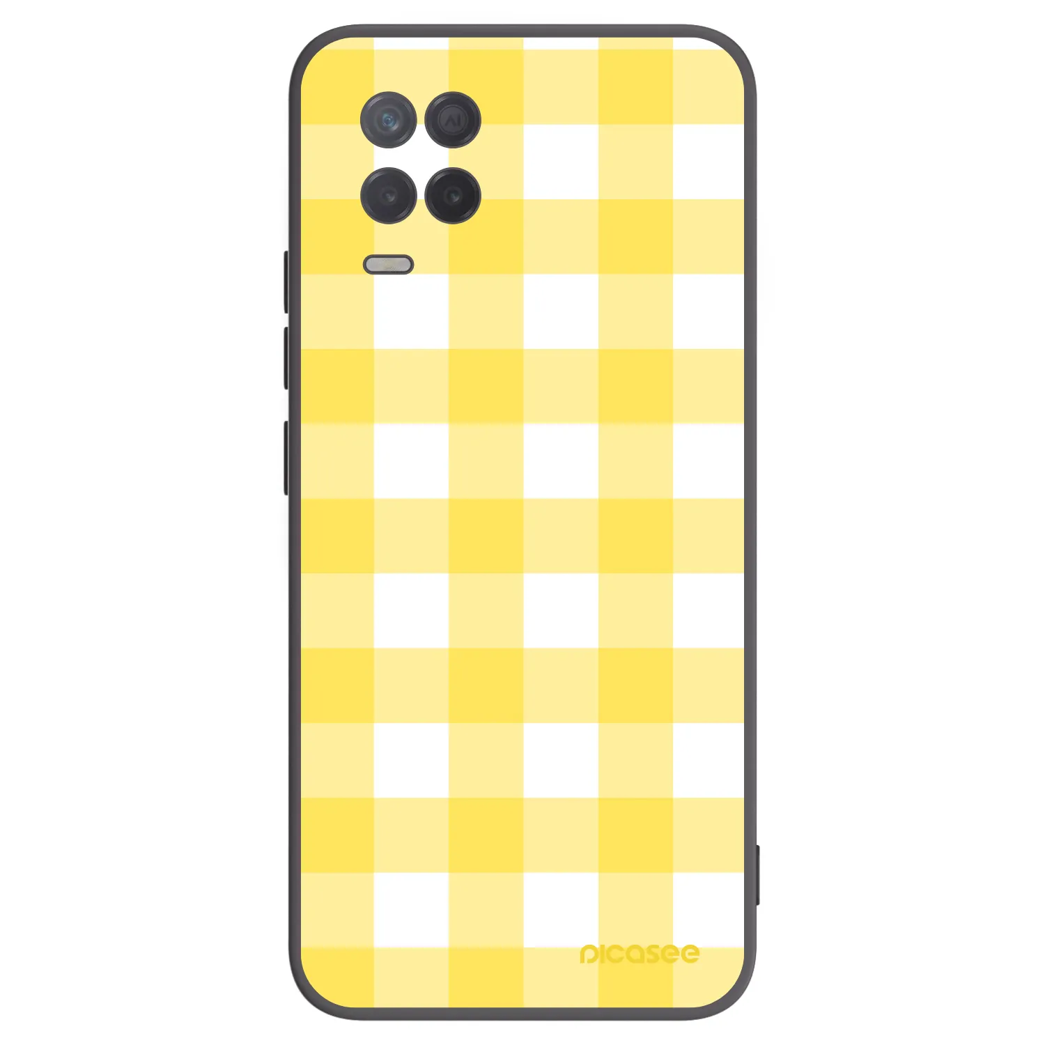 Picasee fekete szilikon tok az alábbi mobiltelefonokra Realme 8 5G - Gride lemon