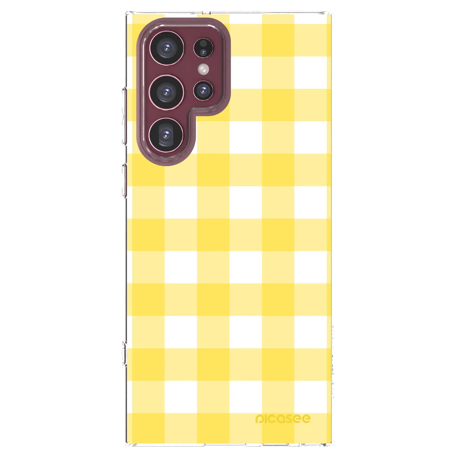 Picasee átlátszó szilikon tok az alábbi mobiltelefonokra Samsung Galaxy S22 Ultra 5G - Gride lemon