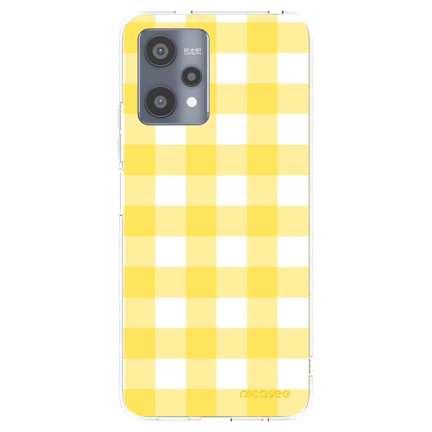 Picasee átlátszó szilikon tok az alábbi mobiltelefonokra Realme 9 Pro 5G - Gride lemon