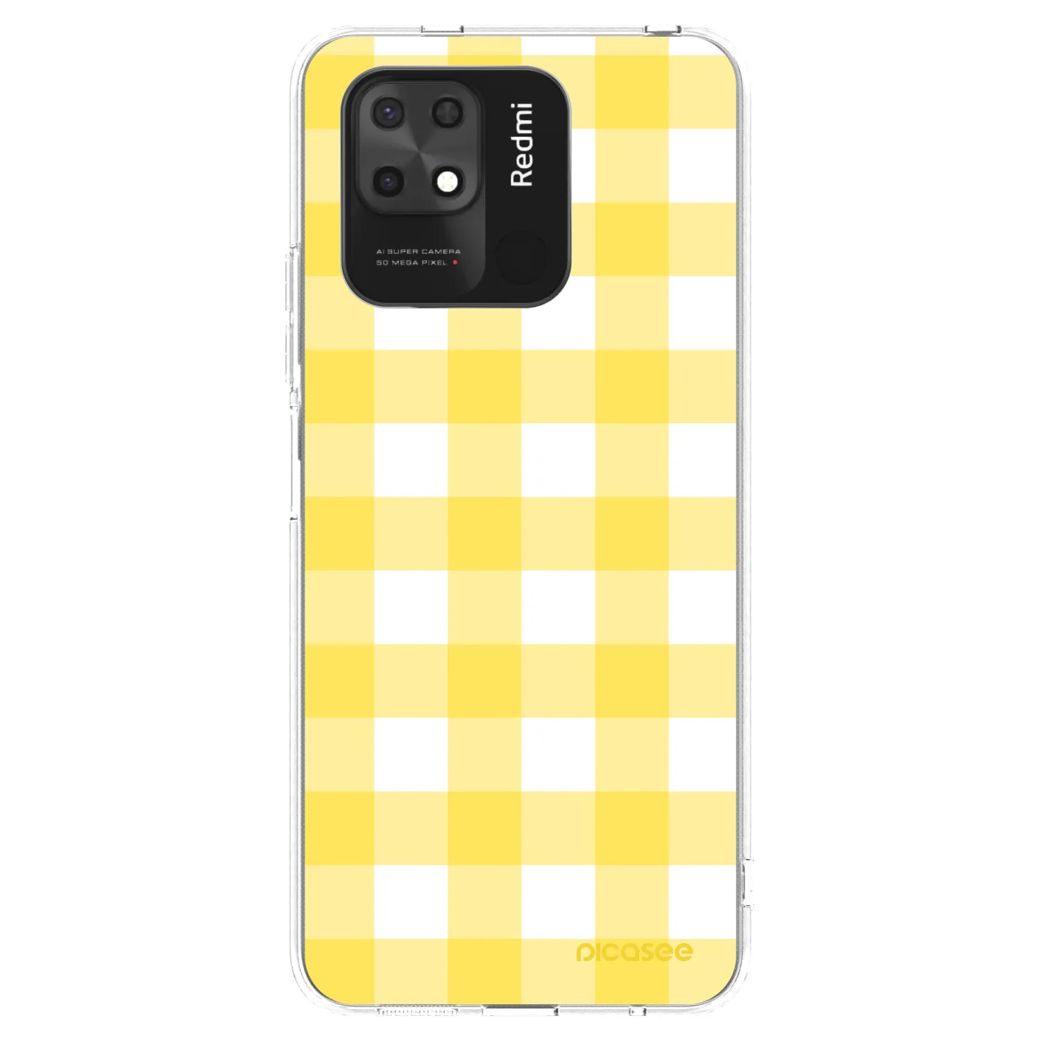 Picasee átlátszó szilikon tok az alábbi mobiltelefonokra Xiaomi Redmi 10C - Gride lemon