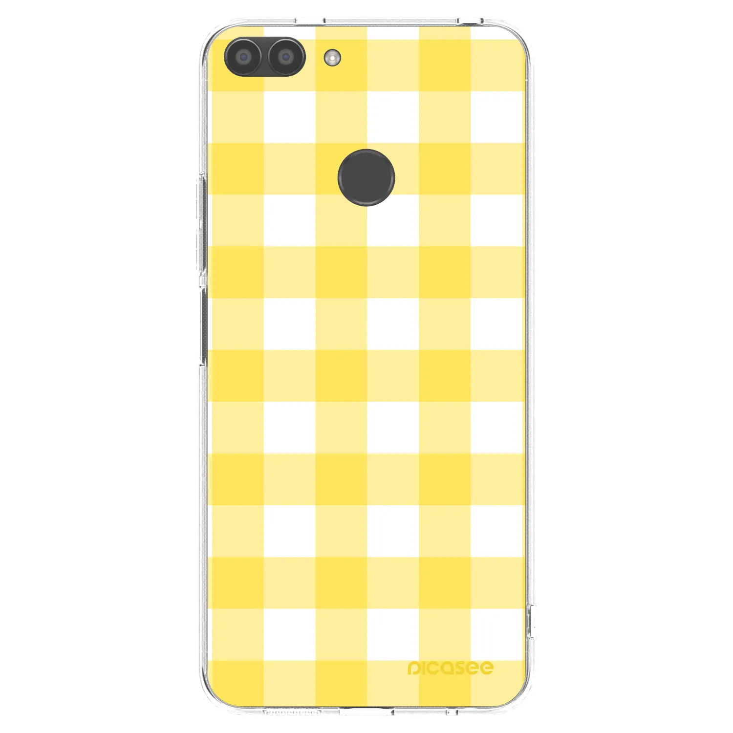 Picasee átlátszó szilikon tok az alábbi mobiltelefonokra Huawei P Smart - Gride lemon