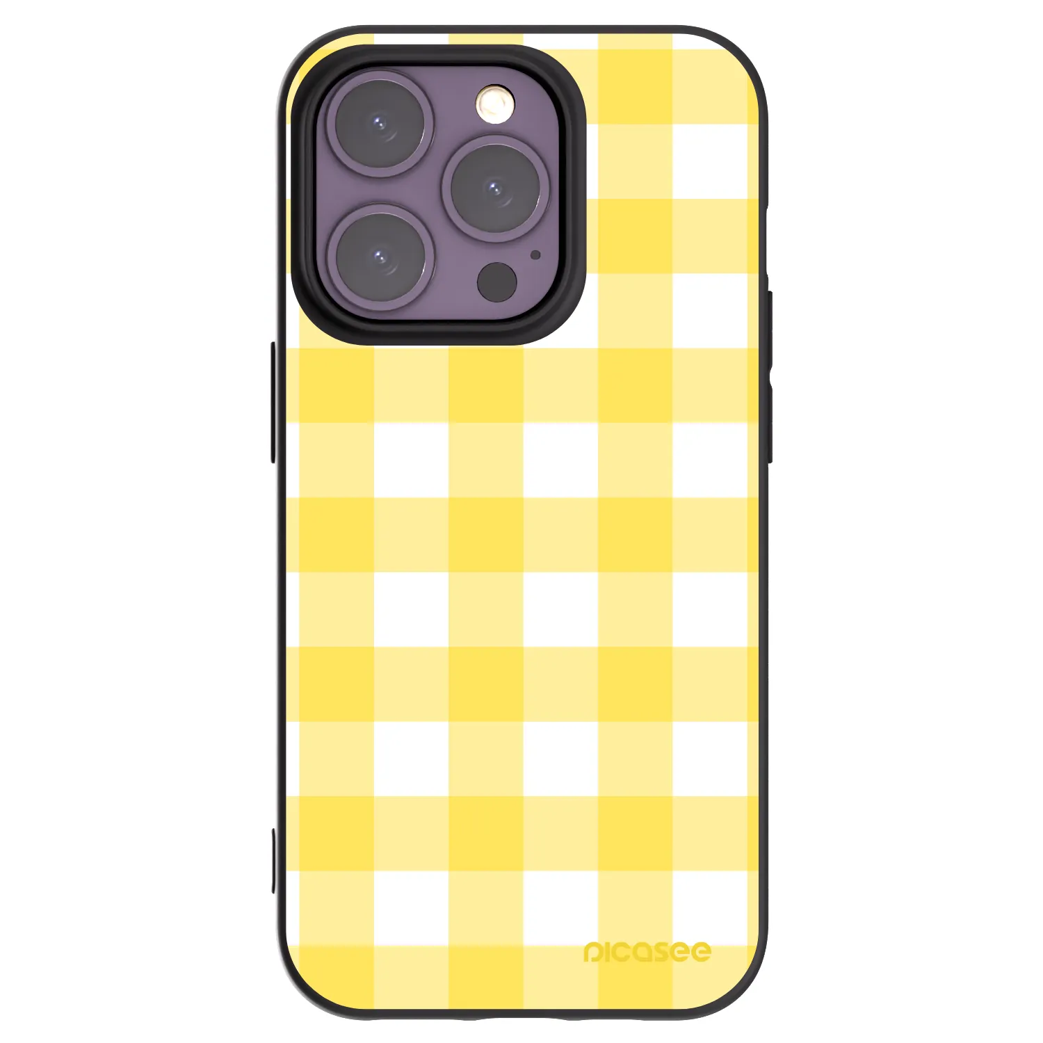 Picasee fekete szilikon tok az alábbi mobiltelefonokra Apple iPhone 14 Pro - Gride lemon