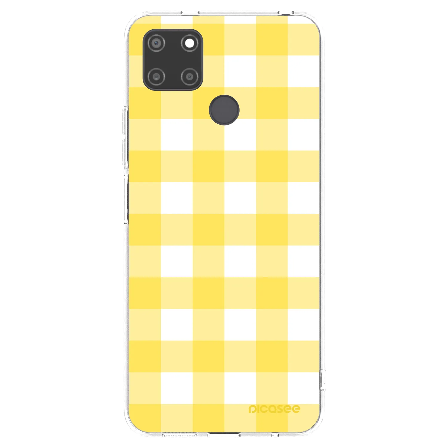Picasee átlátszó szilikon tok az alábbi mobiltelefonokra Realme C21Y - Gride lemon