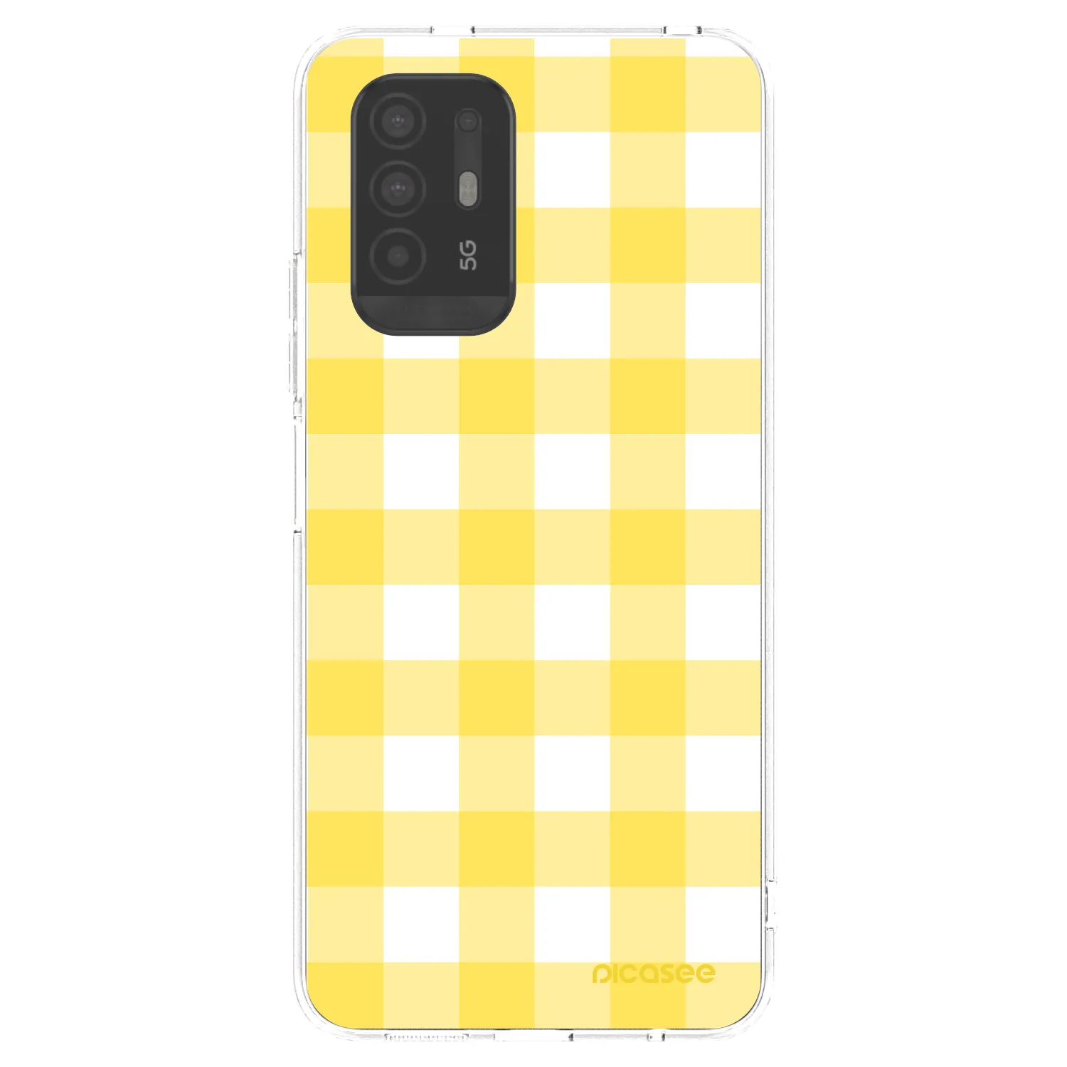 Picasee átlátszó szilikon tok az alábbi mobiltelefonokra OPPO A94 5G - Gride lemon