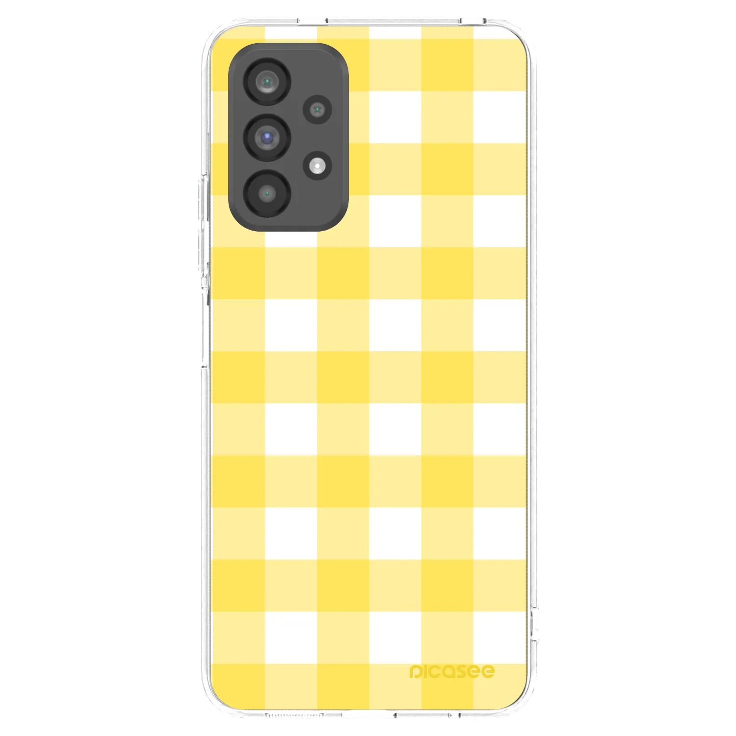 Picasee átlátszó szilikon tok az alábbi mobiltelefonokra Samsung Galaxy A73 5G - Gride lemon